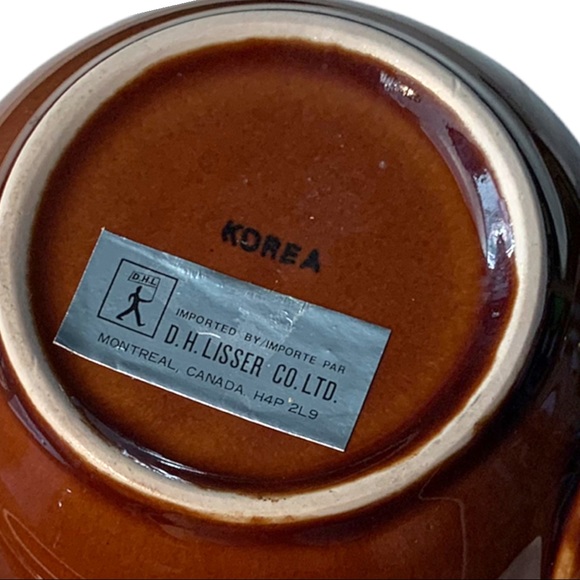 NWT VTG Stoneware D.H. Lisser Co. Glazed 2-Tone Lidded Casserole Soup Bowls 2 - Picture 5 of 6